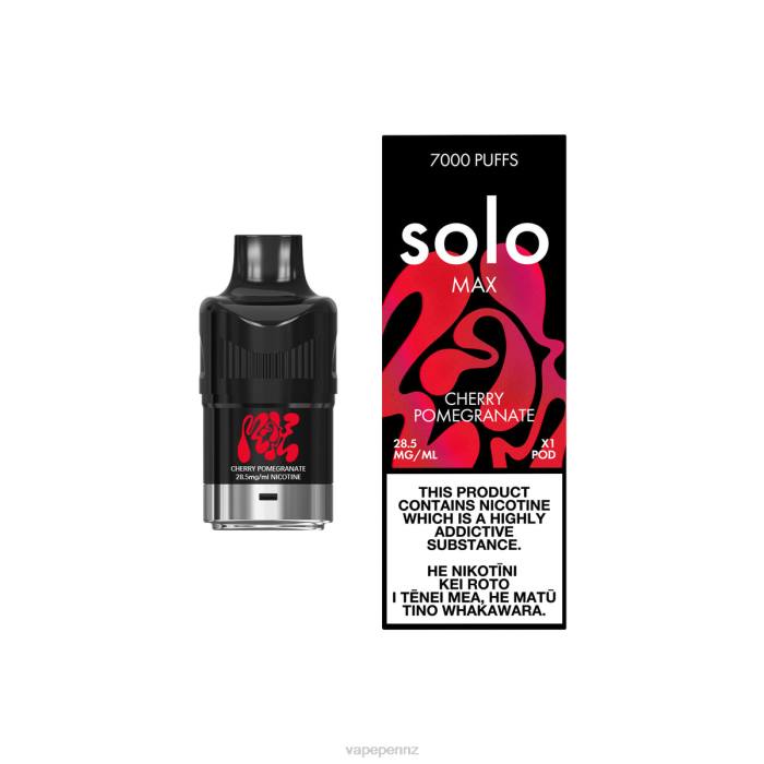 Vape NZ Cherry Pomegranate - Solo MAX Pod 40D883
