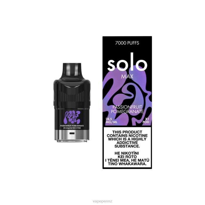 Vape NZ Passionfruit Pomegranate - Solo MAX Pod 40D889