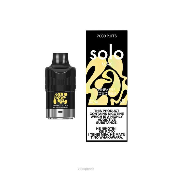 Vape NZ Pineapple Coconut - Solo MAX Pod 40D875