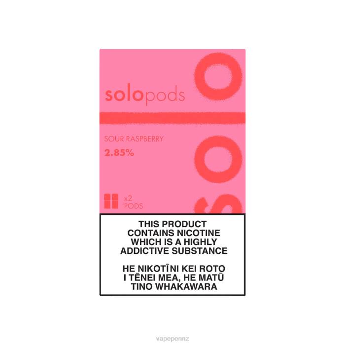 Vape NZ Sour Raspberry - Solo Replacement Pod 2-Pack 40D859