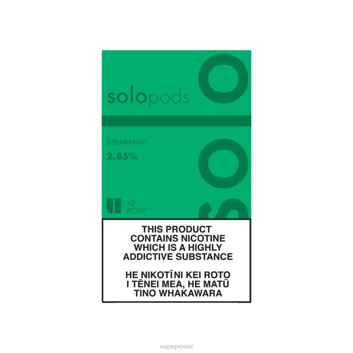 Vape New Zealand Spearmint - Solo Replacement Pod 2-Pack 40D862