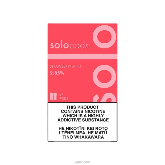 Vape New Zealand Strawberry Mint - Solo Replacement Pod 2-Pack 40D860