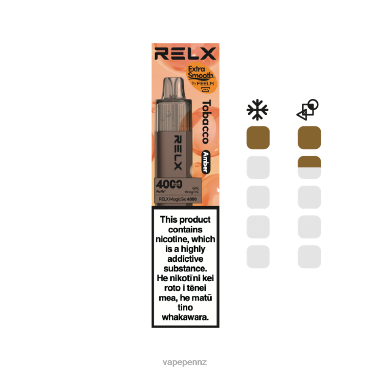 RELX MagicGo 4000 Disposable Vape | 822625 Vape NZ Tobacco (Amber)