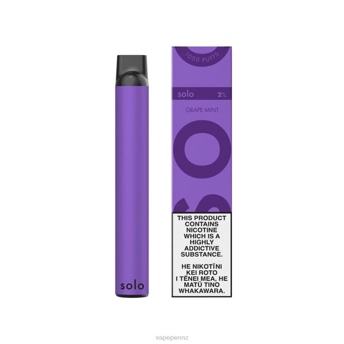 Vape NZ Grape Mint - Solo Disposable Vape 40D87
