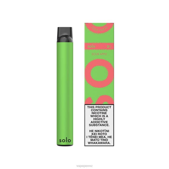 Vape NZ Sour Apple - Solo Disposable Vape 40D85
