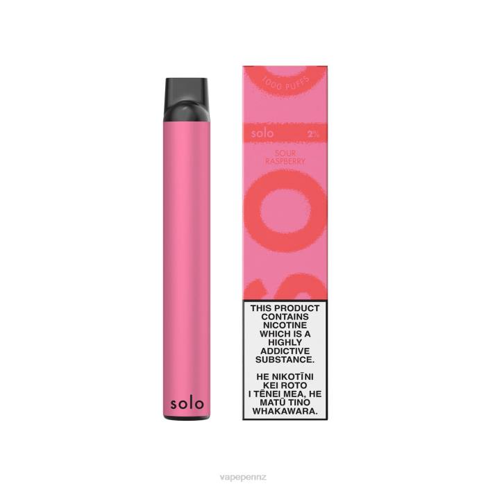 Vape NZ Sour Raspberry - Solo Disposable Vape 40D813