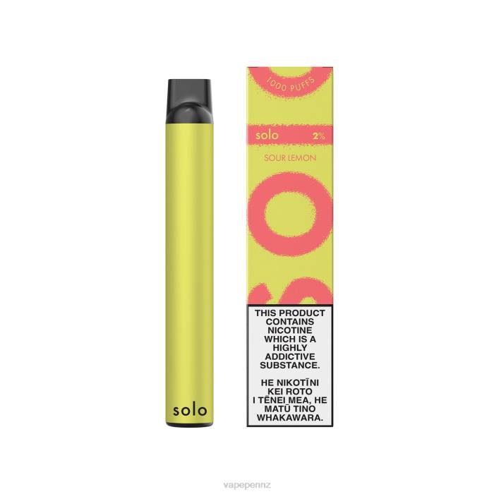 Vape New Zealand Sour Lemon - Solo Disposable Vape 40D812