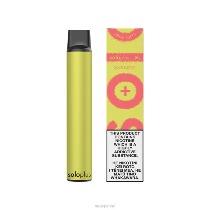 Vape New Zealand Sour Lemon - Solo Plus Disposable Vape 40D836