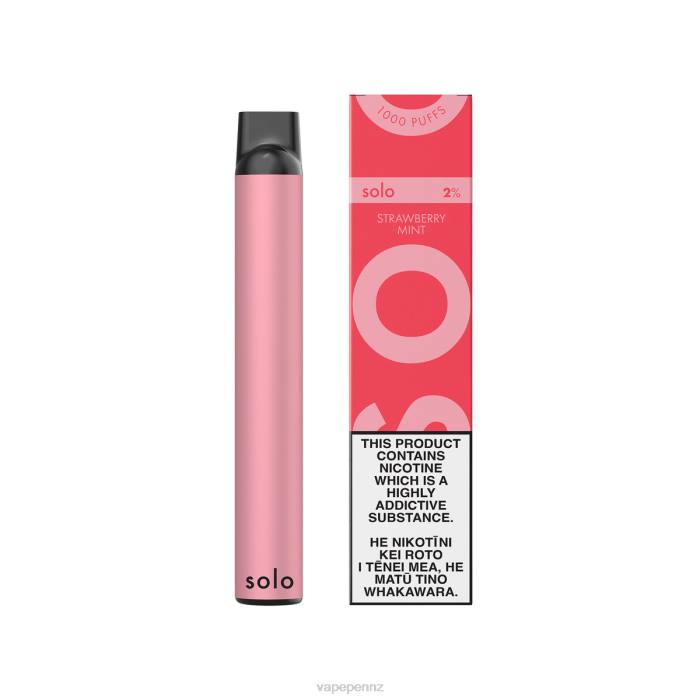 Vape New Zealand Strawberry Mint - Solo Disposable Vape 40D84