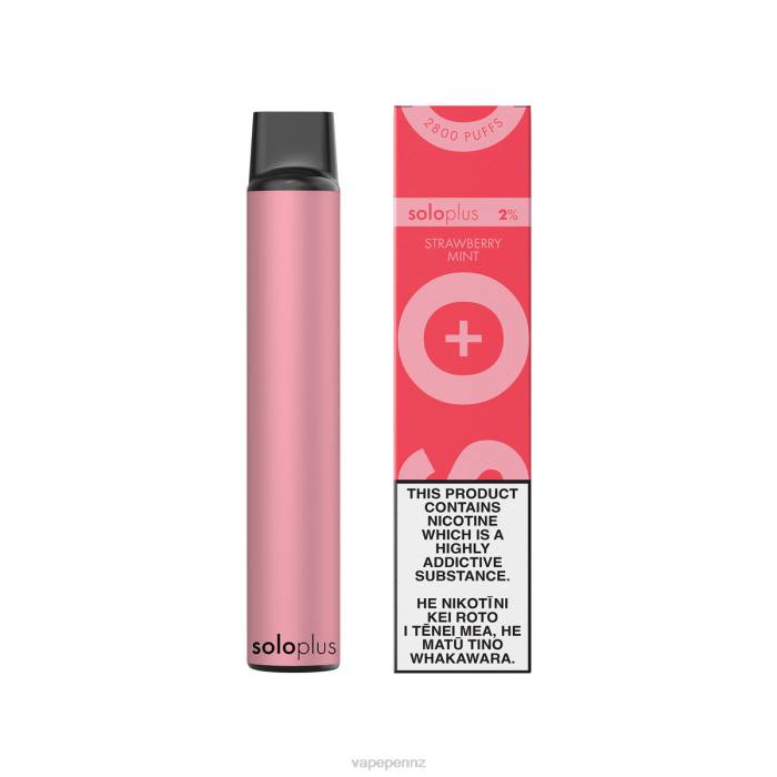 Vape New Zealand Strawberry Mint - Solo Plus Disposable Vape 40D826