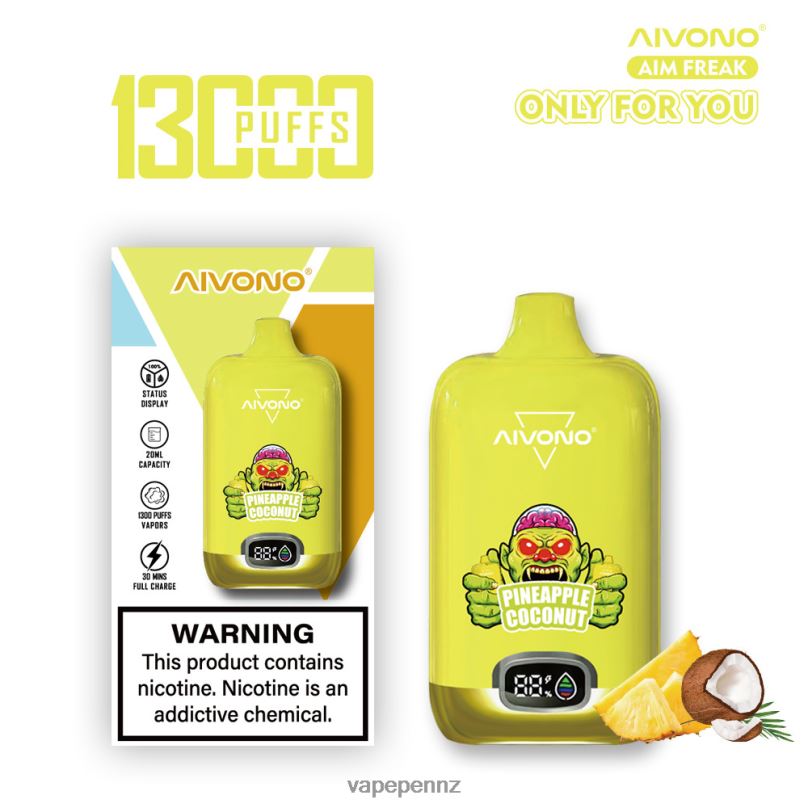 Aivono AIM FREAK 13000 Pineapple Coconut - 2B88Z248 Vape New Zealand