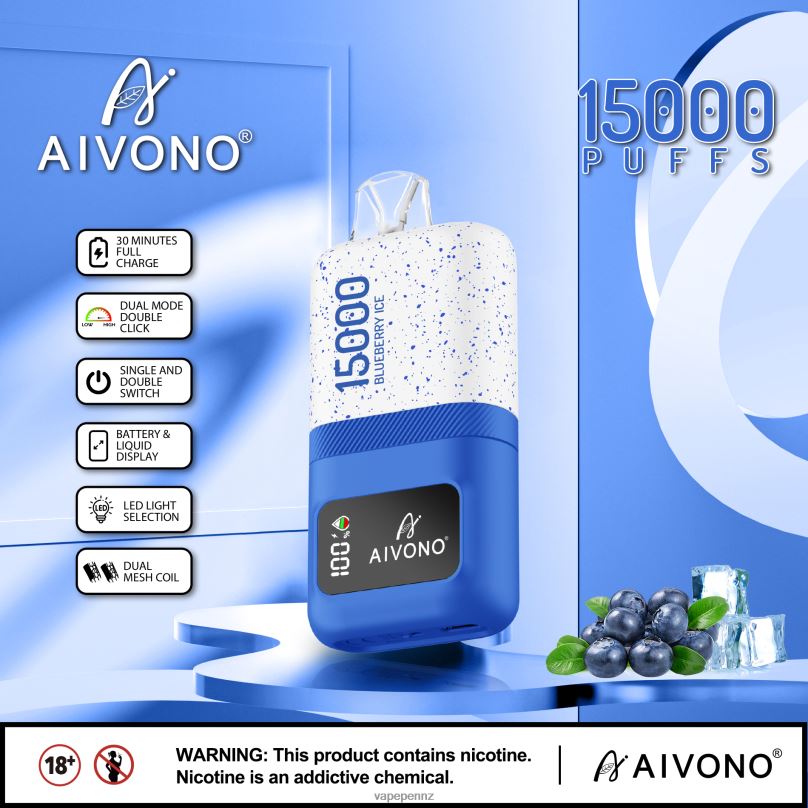 Aivono AIM magic 15000 Blueberry Ice - 2B88Z68 Vape New Zealand