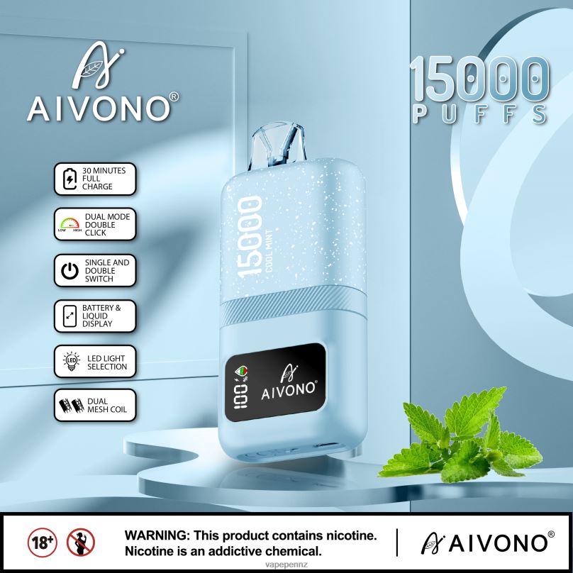 Aivono AIM magic 15000 Cool Mint - 2B88Z62 Vape New Zealand