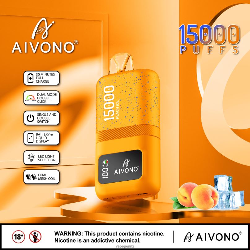 Aivono AIM magic 15000 Peach Ice - 2B88Z59 Vape NZ