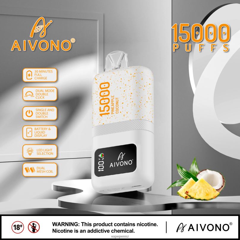 Aivono AIM magic 15000 Pineapple Coconut - 2B88Z72 Vape New Zealand