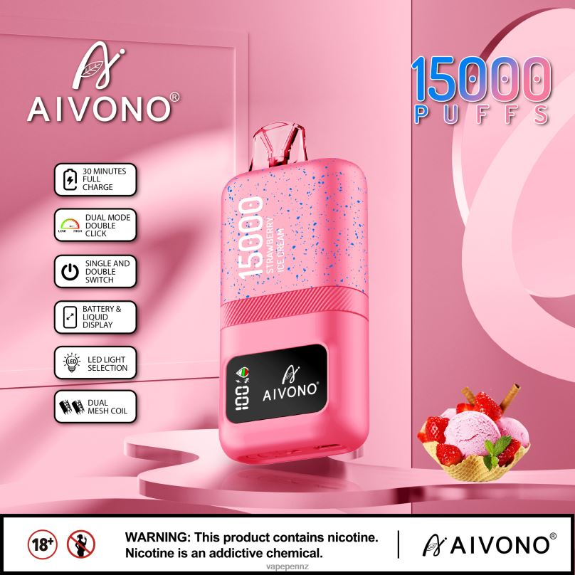 Aivono AIM magic 15000 Strawberry Ice Cream - 2B88Z66 Vape New Zealand