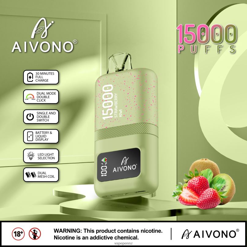 Aivono AIM magic 15000 Strawberry Kiwi - 2B88Z63 Vape NZ