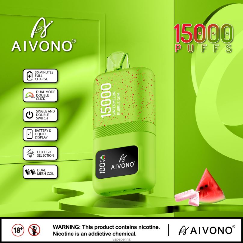 Aivono AIM magic 15000 Watermelon Bubble Gum - 2B88Z65 Vape NZ