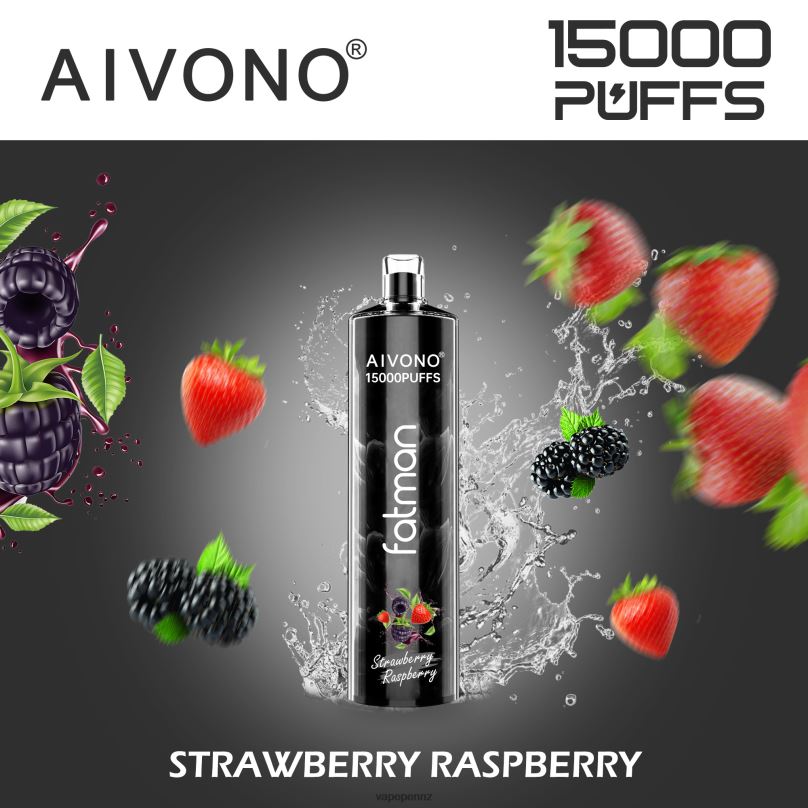 Aivono FATMAN 15000 Strawberry Raspberry - 2B88Z15 Vape NZ