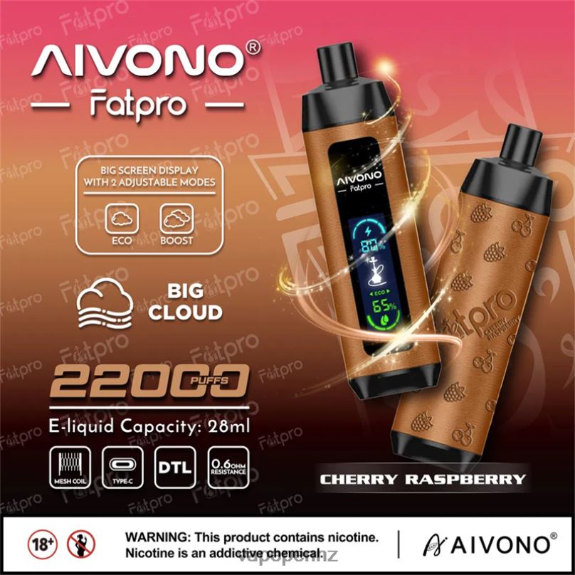Aivono Fatpro 22000 Cherry Raspberry - 2B88Z4 Vape New Zealand