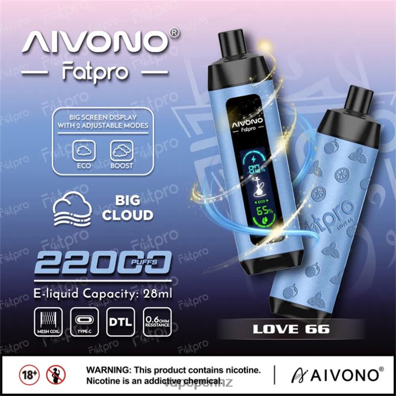 Aivono Fatpro 22000 Love 66 - 2B88Z6 Vape New Zealand