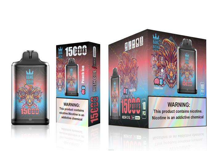 Vape Juice 4PBF102 Peach Ice - Bang Box S1-15000 Puffs