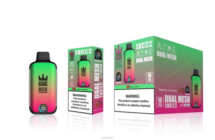 Vape Juice 4PBF97 Raspberry Watermelon - Bang Box 18000 puffs