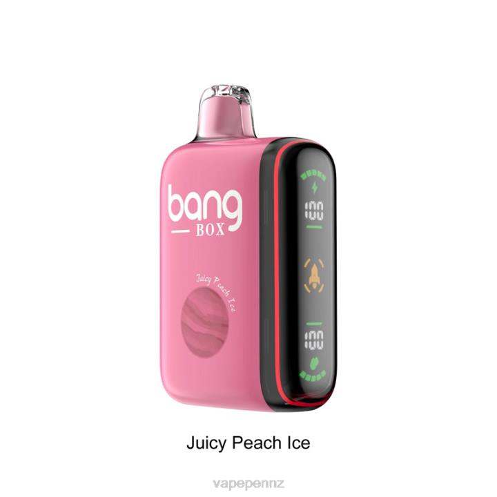 Vape Kits NZ 4PBF29 Juicy Peach Ice - Bang Box 9000-18000 Puffs Intelligent Power Display