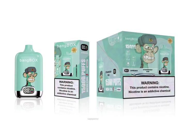 Vape Kits NZ 4PBF39 Strawberry Kiwi - Bang Box 15000 Puffs