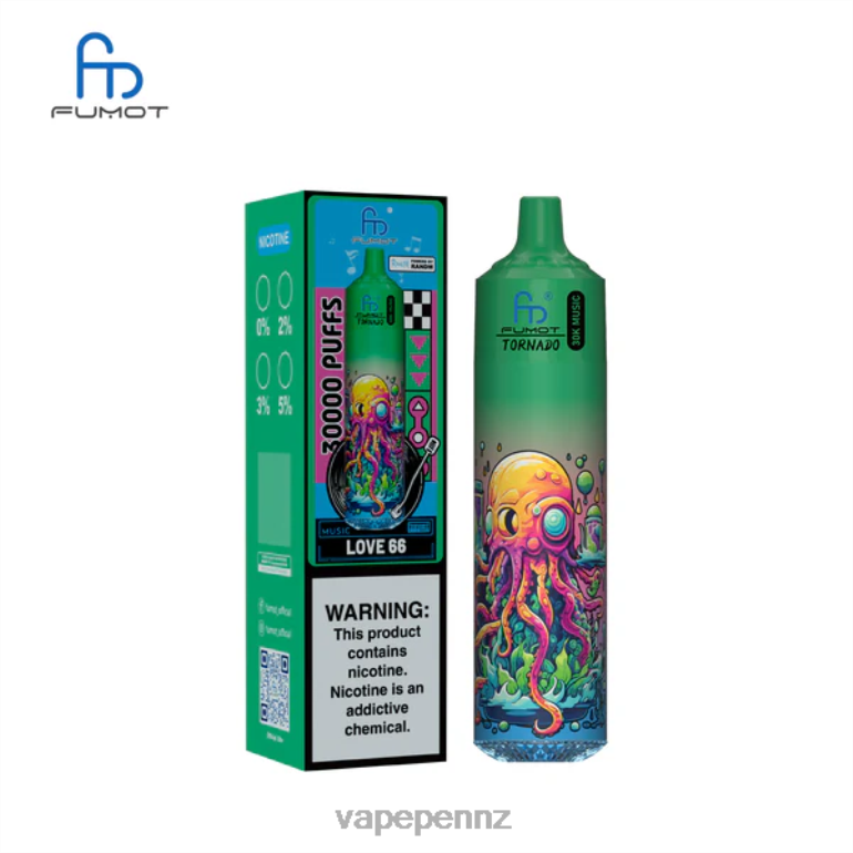 Vape NZ 2F8T616 Love 66 Fumot Tornado 30K Music