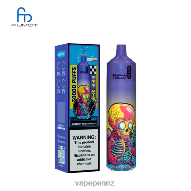 Vape NZ 2F8T66 Blueberry Sour Raspberry Fumot Tornado 30K Music