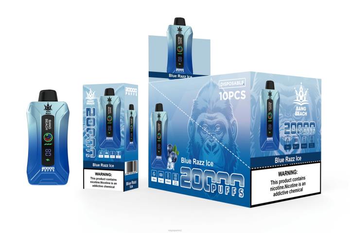 Vape NZ 4PBF11 Blue Razz Ice - Bang Beach 20000 Puffs Smart Screen Vape