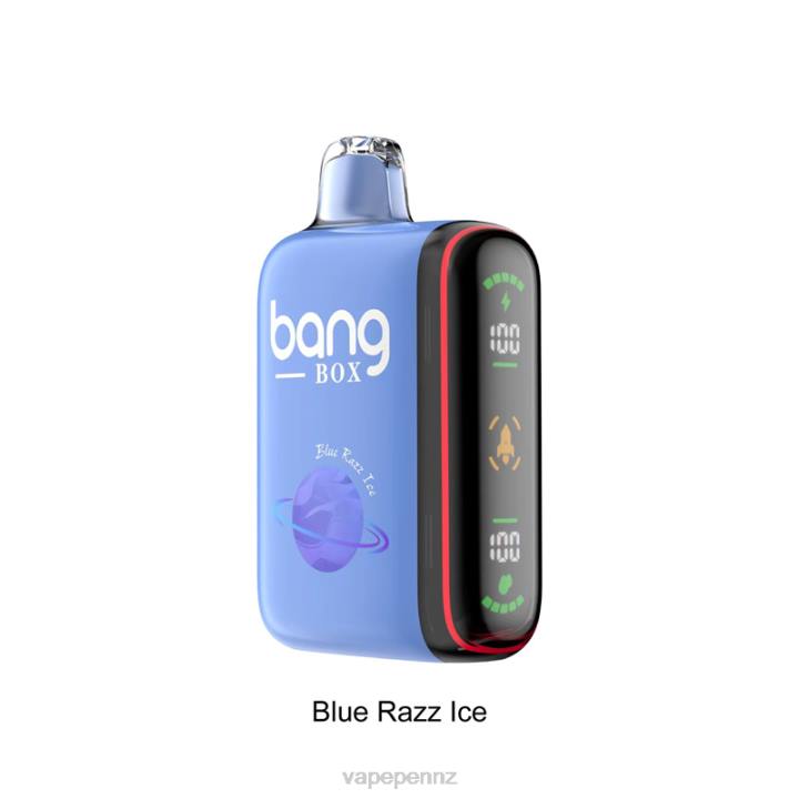 Vape NZ 4PBF26 Blue Razz Ice - Bang Box 9000-18000 Puffs Intelligent Power Display
