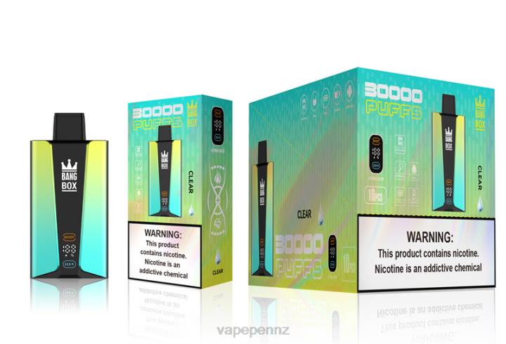Vape NZ 4PBF76 Clear - Bang Box 30000 Puffs Smart Screen