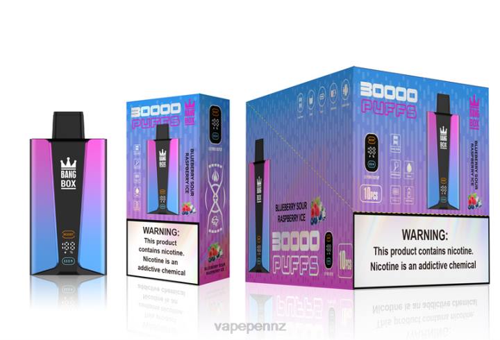 Vape NZ 4PBF81 Blueberry Sour Raspberry Ice - Bang Box 30000 Puffs Smart Screen