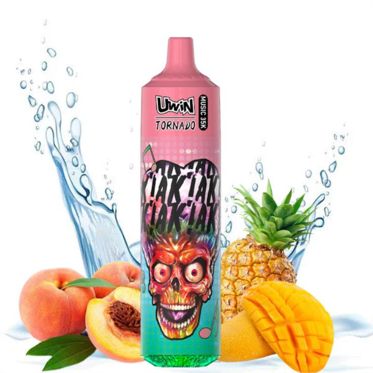 Vape NZ Peach Mango Pineapple | UWIN CRYSTAL 35K DISPOSABLE VAPE 48X6P25