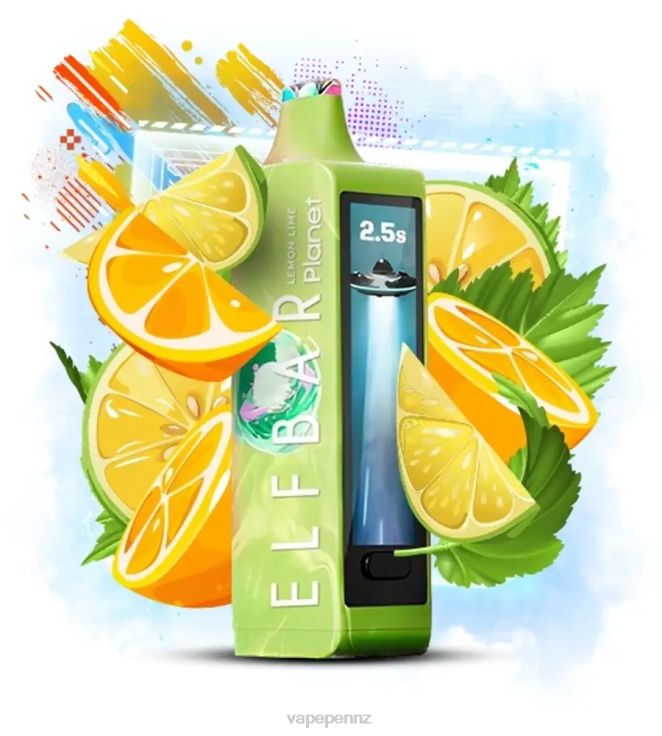 Vape New Zealand 4P62R16 - Lemon Lime Elf Bar Planet 25000