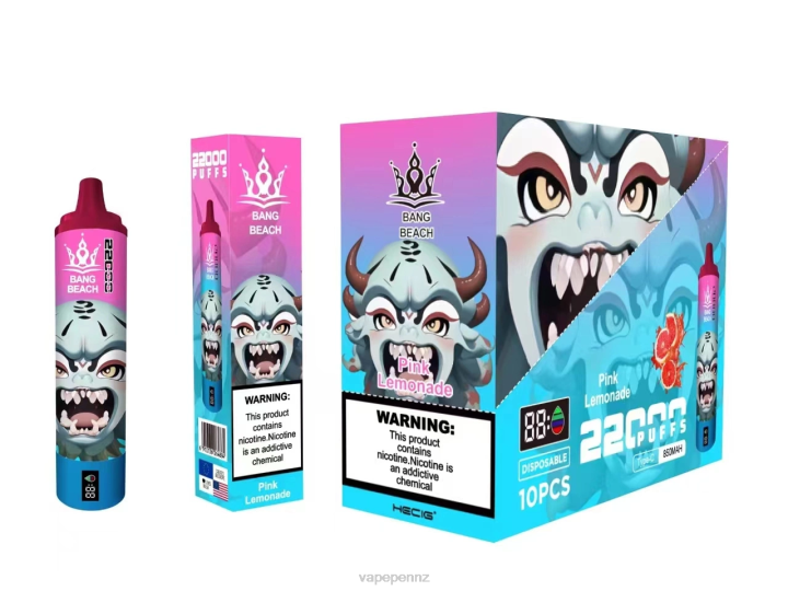 Vape New Zealand 4PBF15 Pink Lemonade - Bang Beach 22000 Puffs Smart Screen
