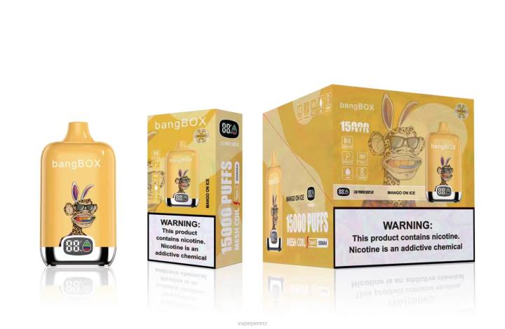 Vape Pen NZ 4PBF48 Mango On Ice - Bang Box 15000 Puffs