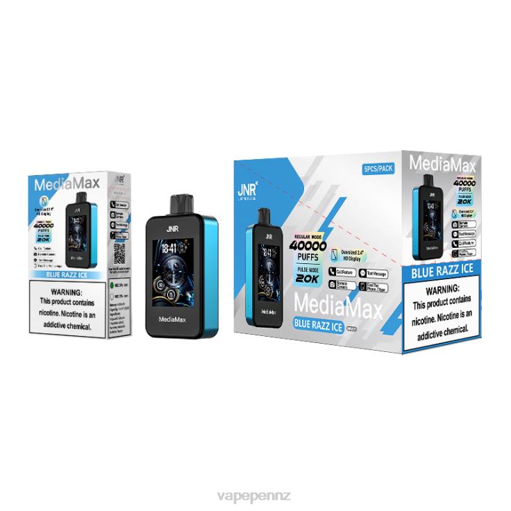 Vape Pen NZ Blue Razz Ice - JNR MediaMax 40k Puff RTXDN21