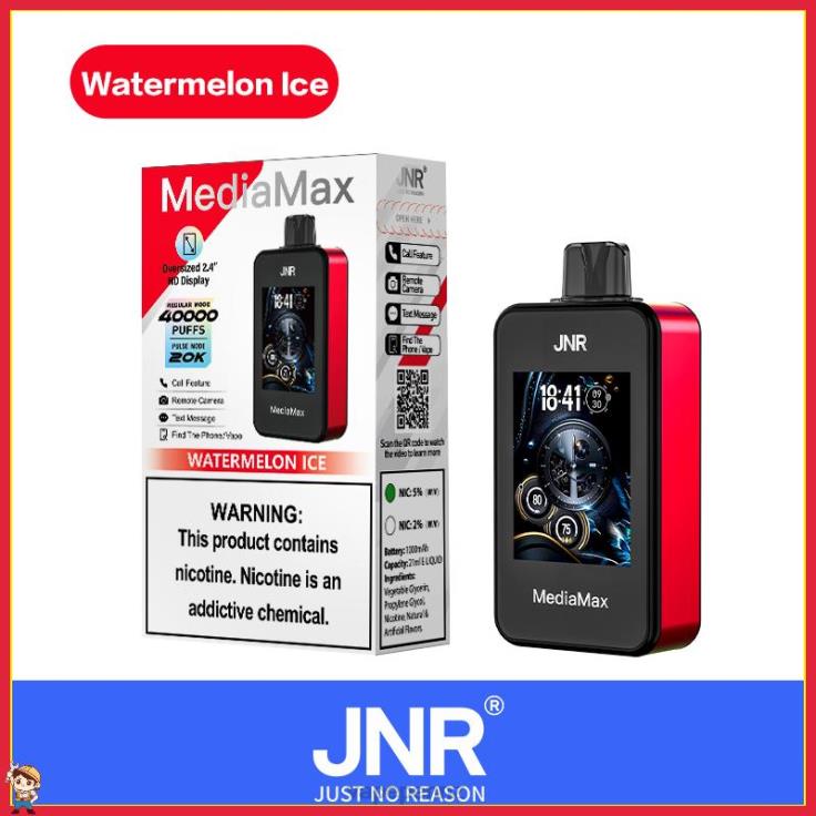 Vape Pen NZ Watermelon Ice - JNR MediaMax 40k Puff RTXDN18