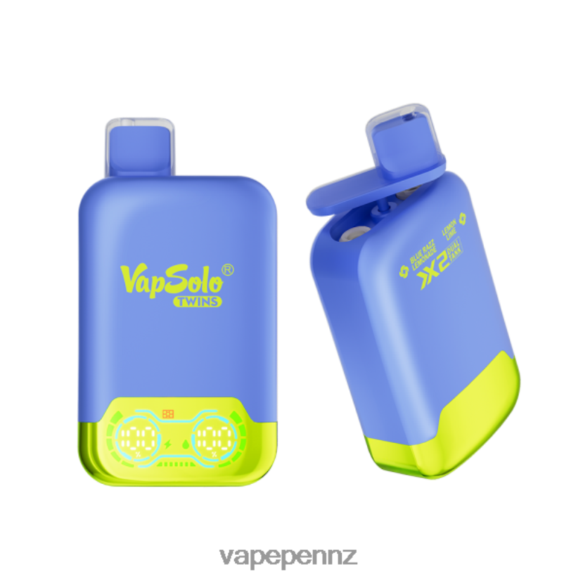 Vapsolo TWINS Disposable Vape Blue Razz Lemonade & Lemon Lime 26JB6N138 Vape Pen NZ