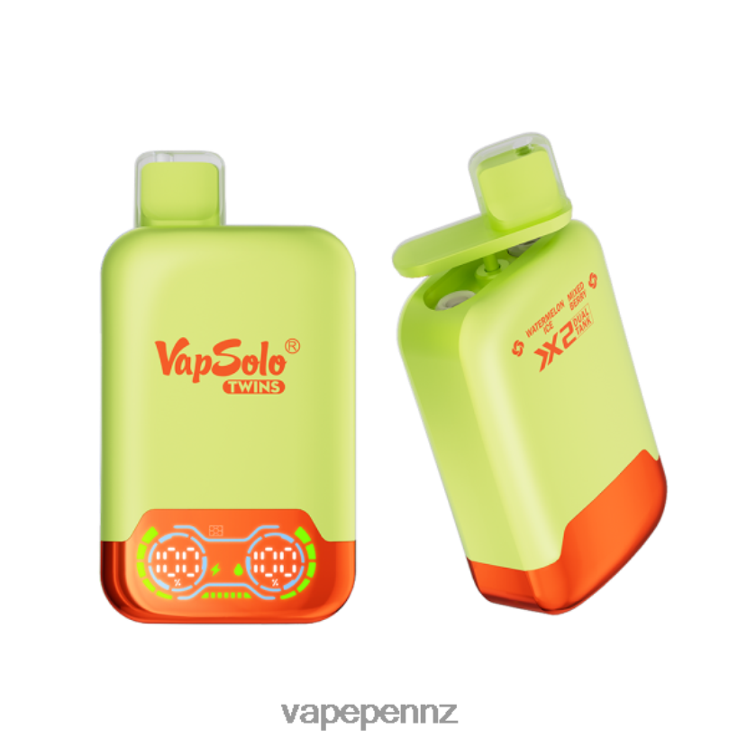 Vapsolo TWINS Disposable Vape Watermelon Ice & Mixed Berry 26JB6N146 Vape NZ