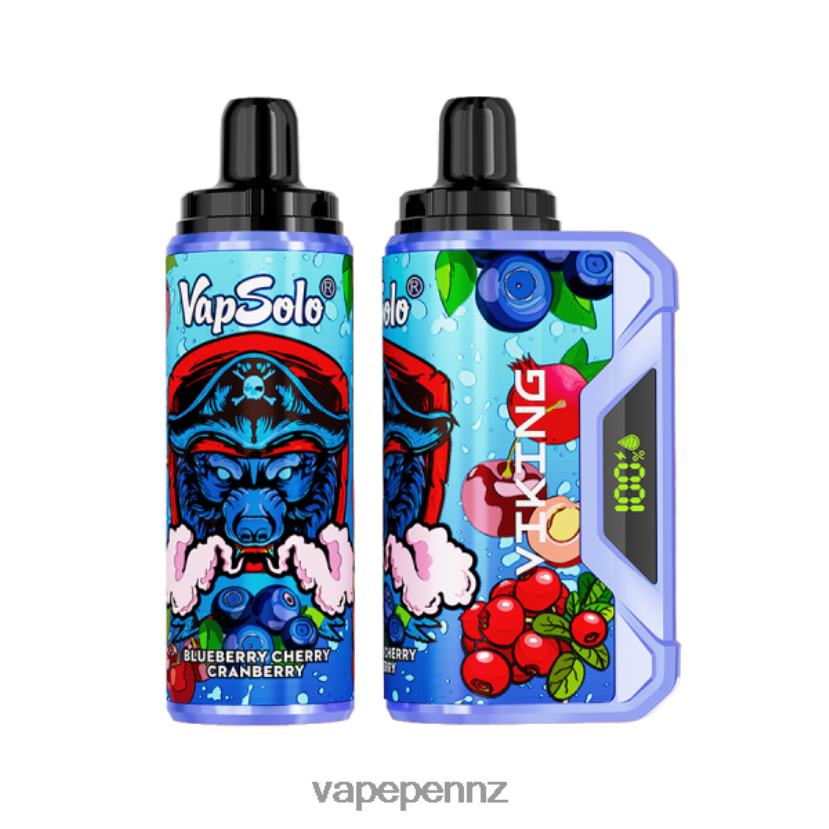 Vapsolo VIKING Disposable Vape Blueberry Cherry Cranberry 26JB6N149 Vape Kits NZ