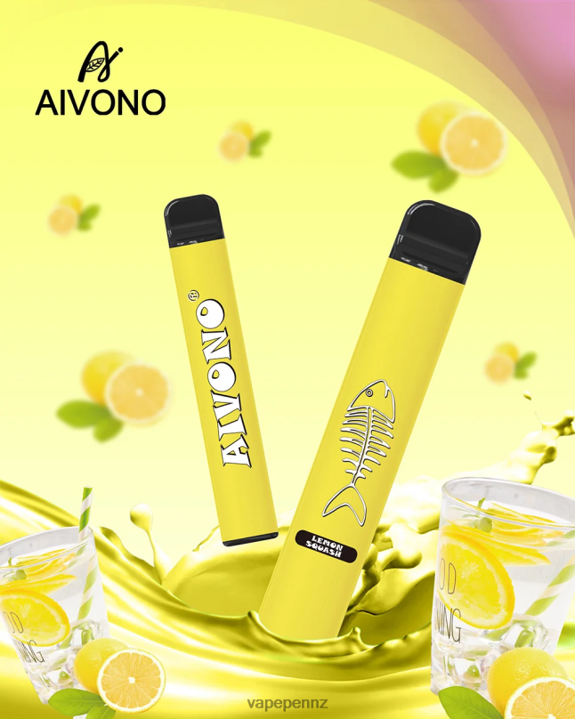 Aivono AIM FISHBONE 600 Lemon Squas - 2B88Z287 Vape NZ
