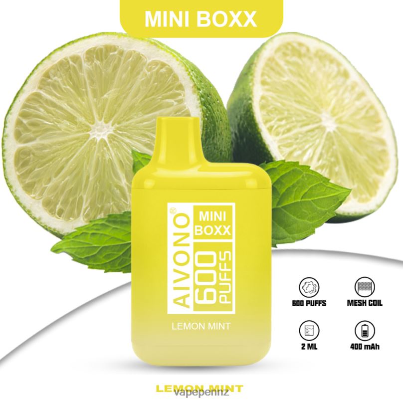 Aivono AIM MINI BOXX 600 Lemon Mint - 2B88Z233 Vape NZ