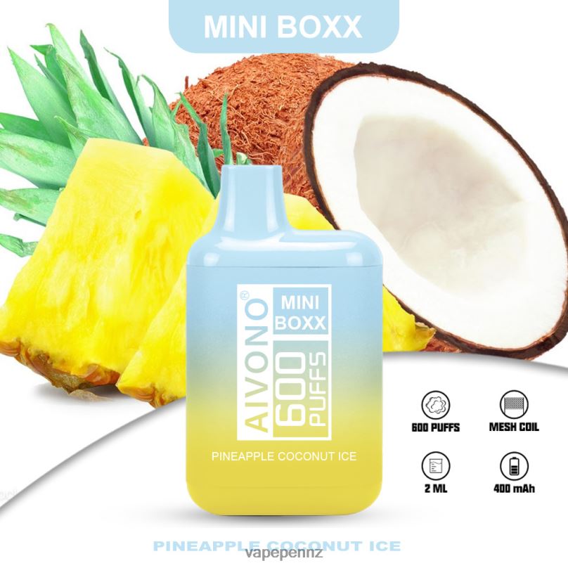 Aivono AIM MINI BOXX 600 Pineapple Coconut Ice - 2B88Z238 Vape New Zealand