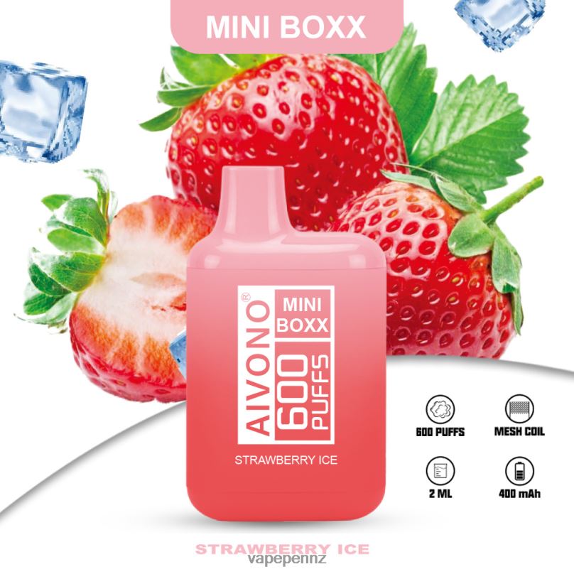 Aivono AIM MINI BOXX 600 Strawberry Ice - 2B88Z236 Vape New Zealand