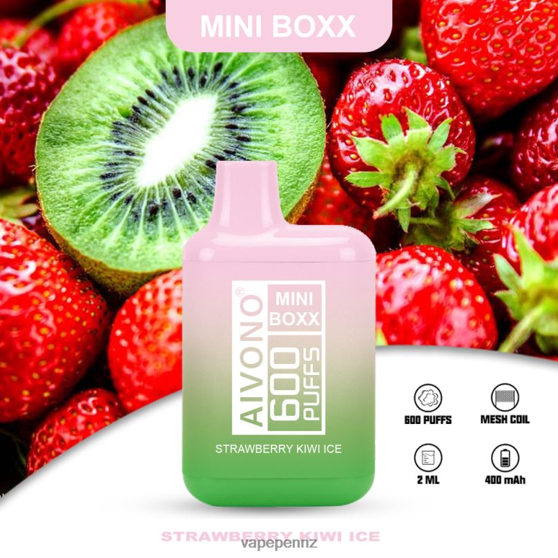 Aivono AIM MINI BOXX 600 Strawberry Kiwi Ice - 2B88Z234 Vape New Zealand