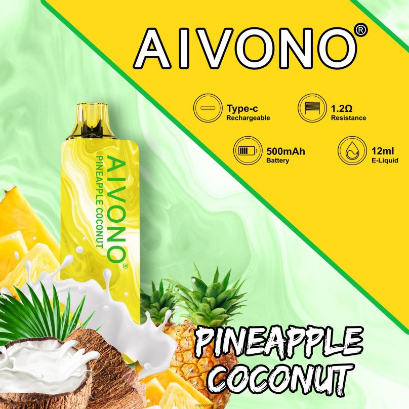 Aivono AIM GUN 7000 Pineapple Coconut - 2B88Z106 Vape New Zealand